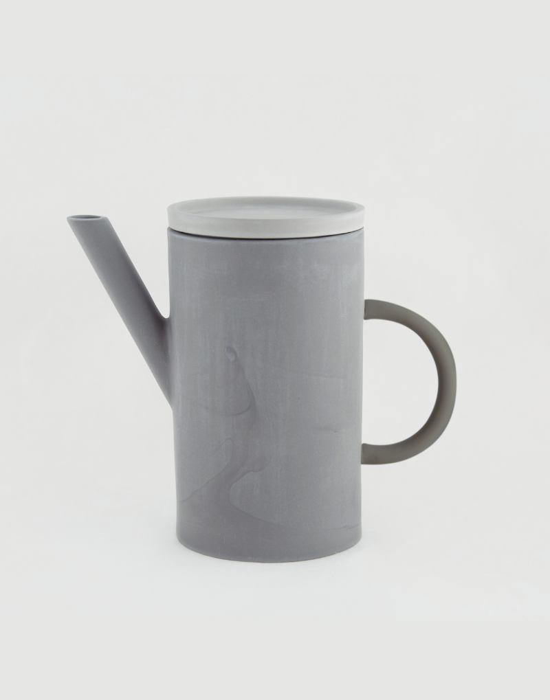 al_Ceramic Artline Pot [Grey, Ivory]